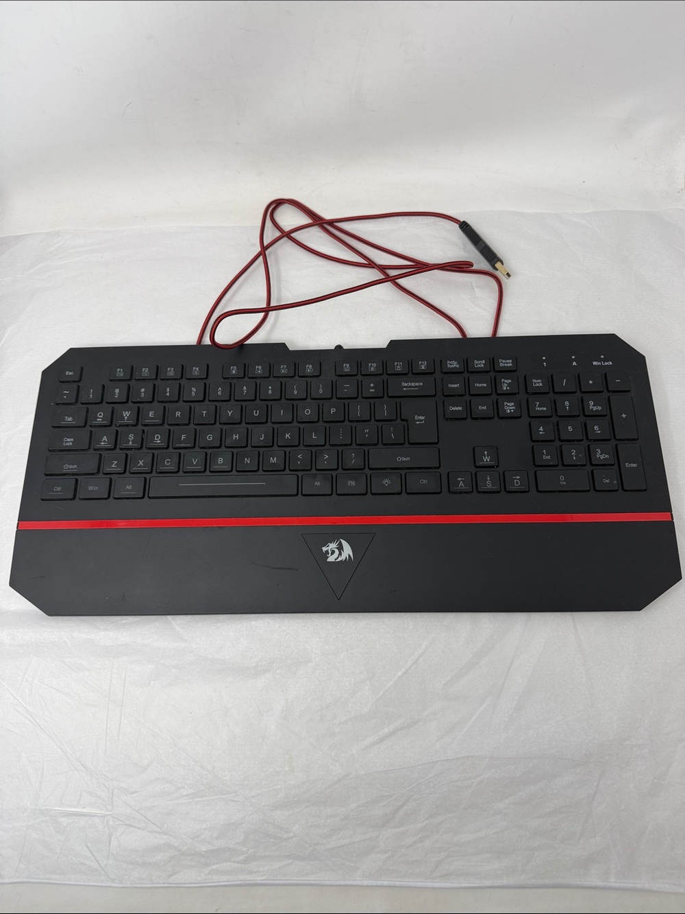 Redragon Karura K502 gaming keyboard slim quiet keys Ergonomic LED Backlit